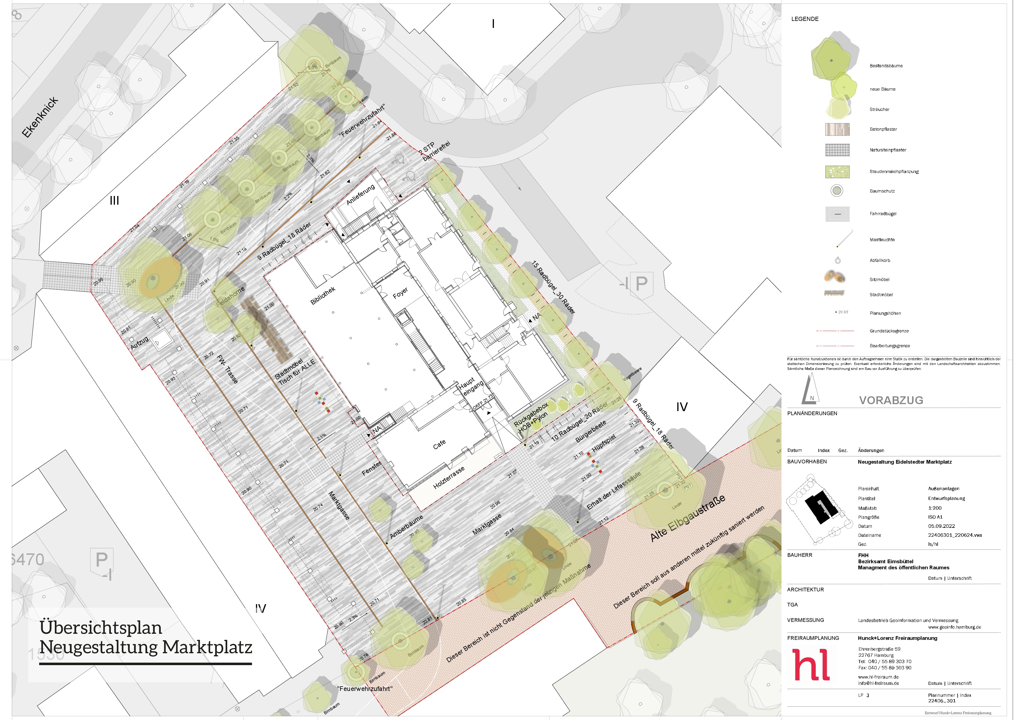 Entwurfsplan Neugestaltung Eidelstedter Marktplatz