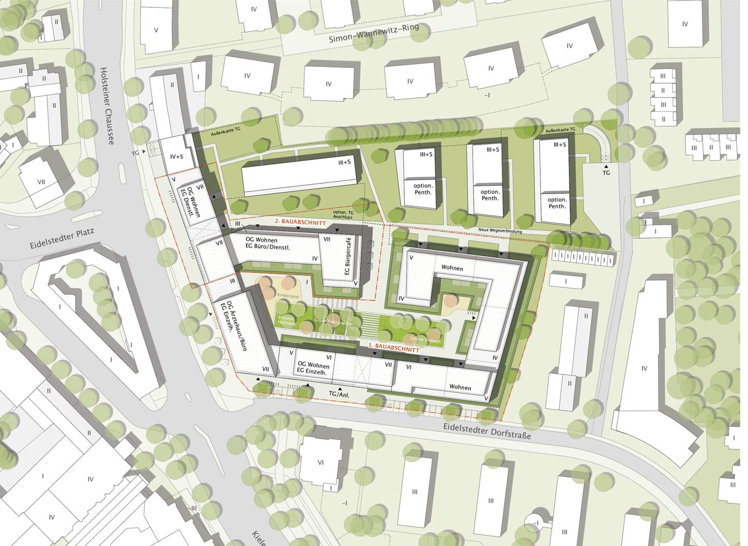 Lageplan neues Quartier am Eidelstedter Platz